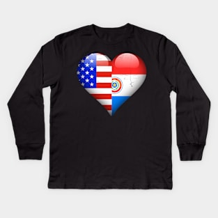 Half American Half Paraguayan - Gift for Paraguayan From Paraguay Kids Long Sleeve T-Shirt